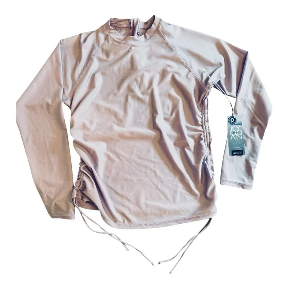 Kyodan Side Shirred Rear Zip Rash Guard NWT
